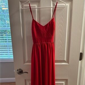 Badgley Mischka Vibrant Red Maxi Dress